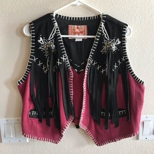 Western cowboy style vintage vest by Jou Jou